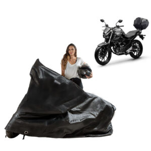 Capa Proteção Moto Yamaha Fazer FZ15 Com Baú Bauleto