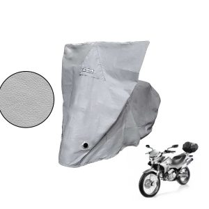 Capa Protetora Moto Honda Bros Falcon Tornado Com Baú Cinza