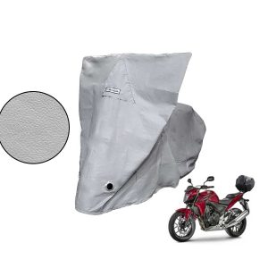 Capa Protetora Moto Honda CB 100R com Baú Cinza